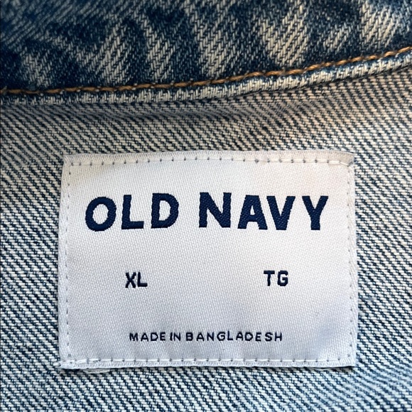 Old Navy Light Blue Distressed Denim Jacket - Picture 11 of 12